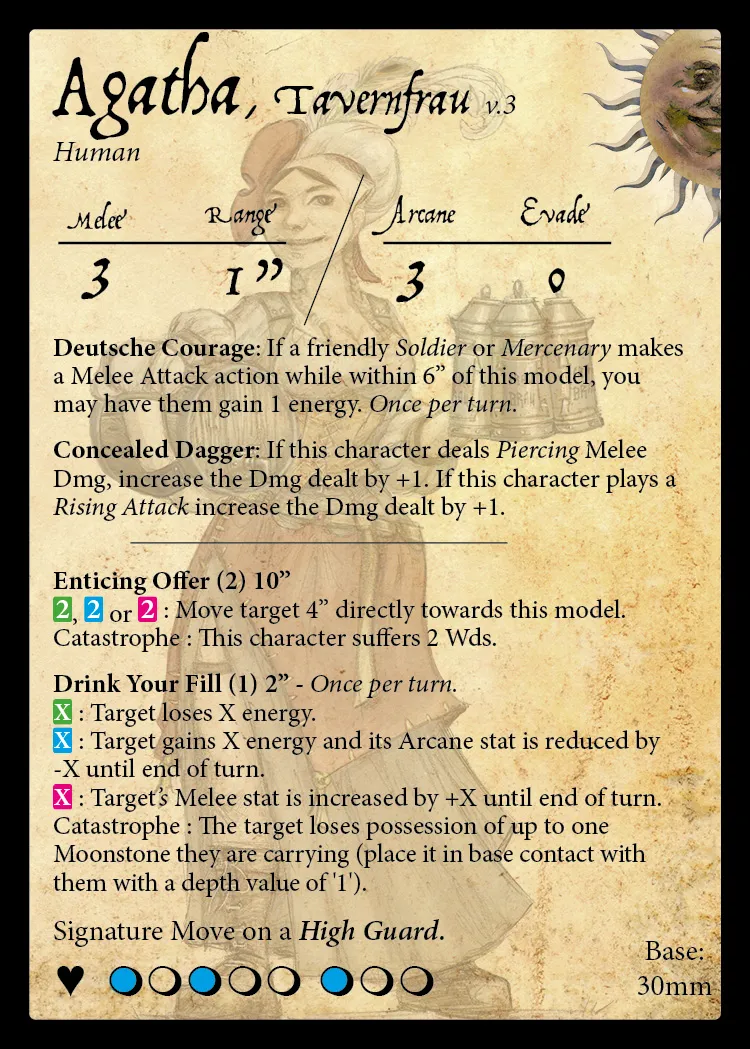 Agatha, Tavernfrau stat card