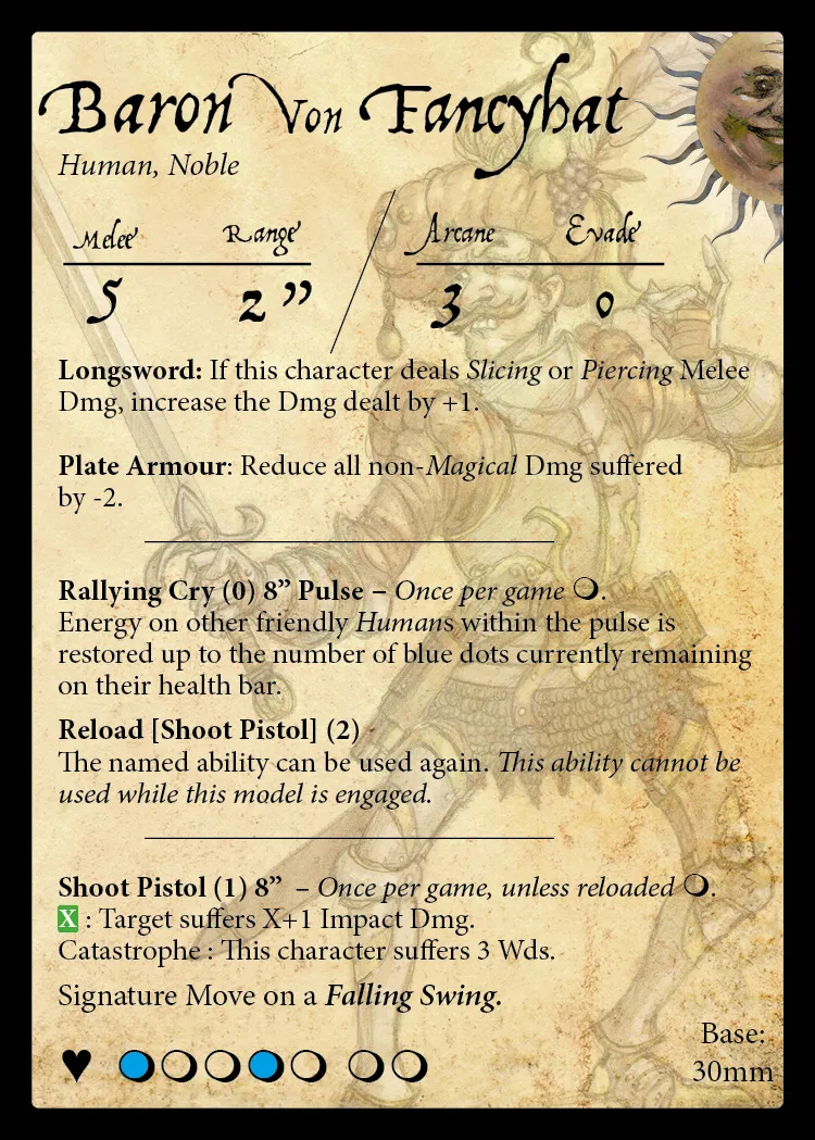 Baron von Fancyhat stat card