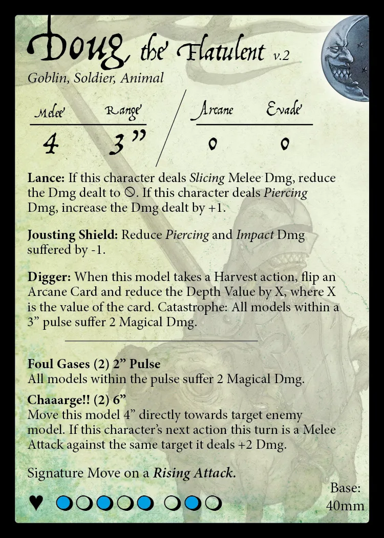 Doug, the Flatulent stat card