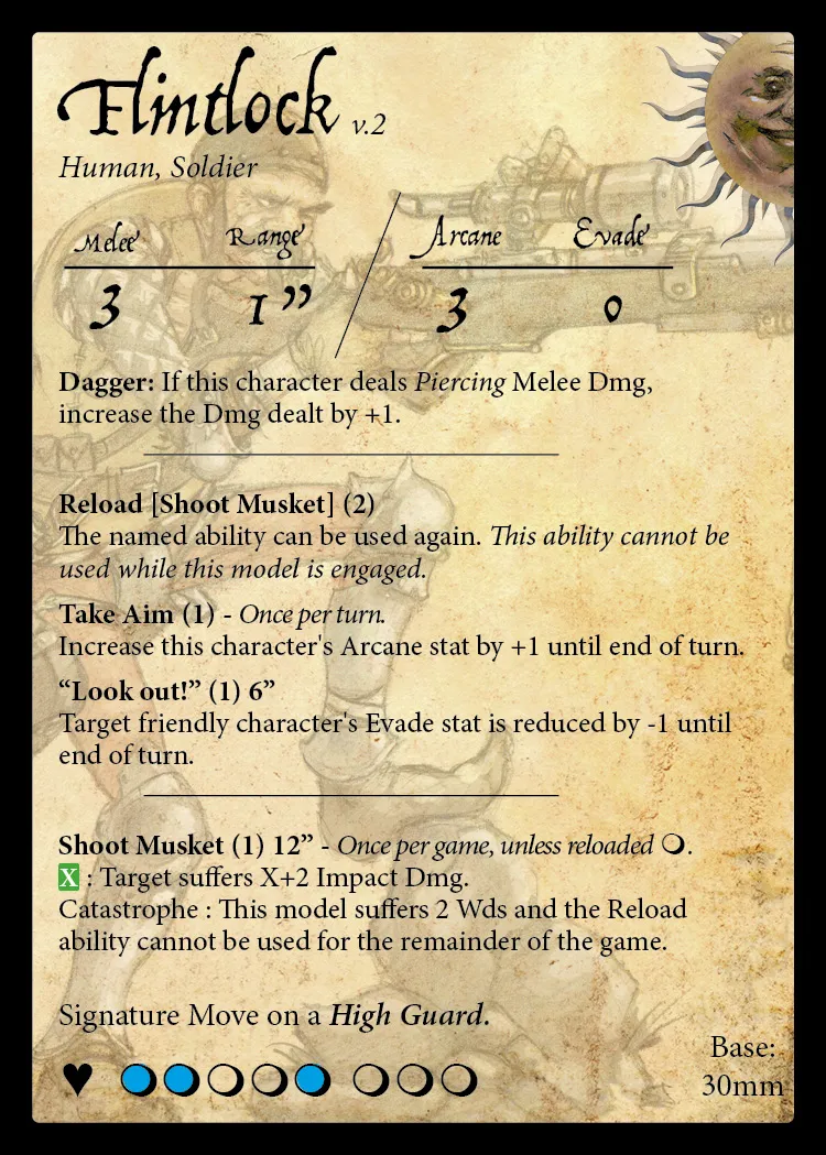 Flintlock stat card