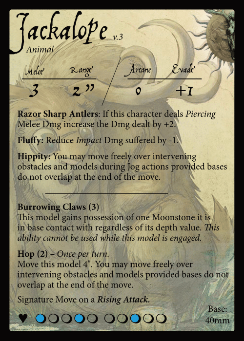 Jackalope stat card