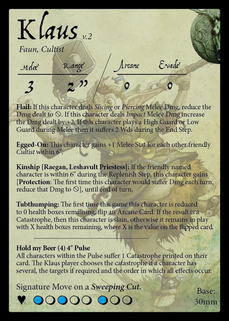 Klaus stat card