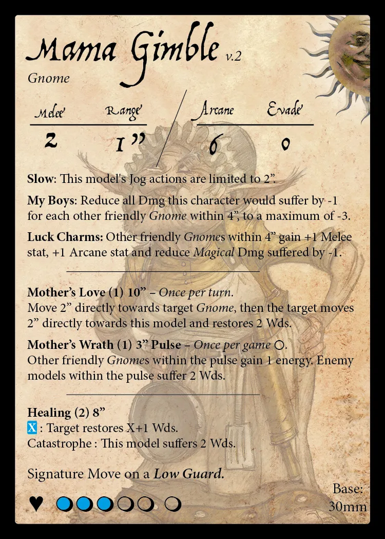 Mama Gimble stat card