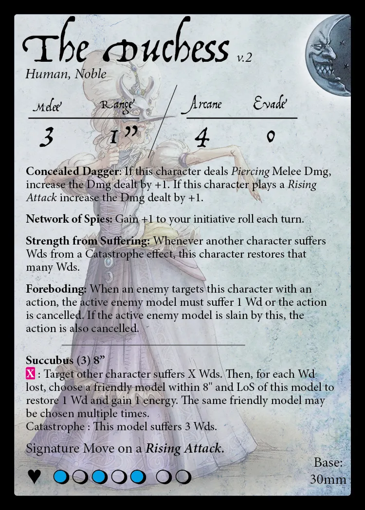 The Duchess stat card