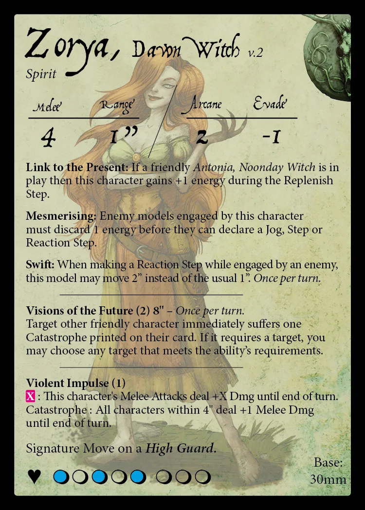 Zorya, Dawn Witch stat card